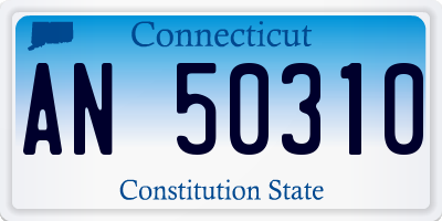 CT license plate AN50310