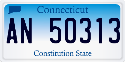 CT license plate AN50313