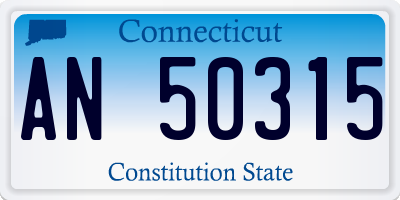 CT license plate AN50315