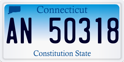 CT license plate AN50318