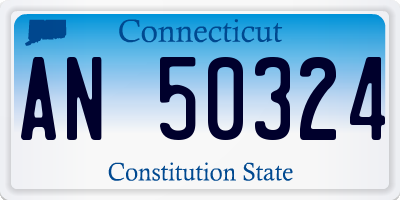 CT license plate AN50324