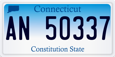 CT license plate AN50337