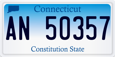 CT license plate AN50357