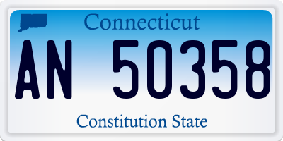 CT license plate AN50358