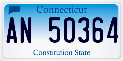 CT license plate AN50364