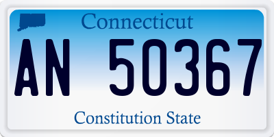 CT license plate AN50367