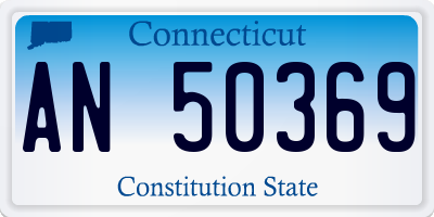 CT license plate AN50369