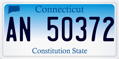 CT license plate AN50372
