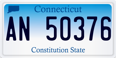 CT license plate AN50376