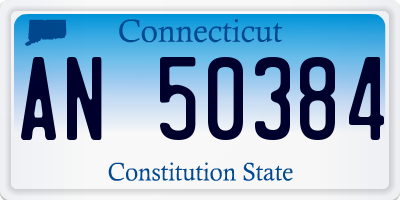 CT license plate AN50384