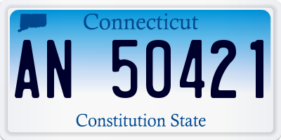 CT license plate AN50421