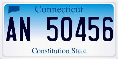 CT license plate AN50456