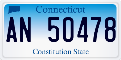 CT license plate AN50478