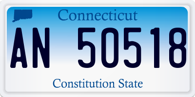 CT license plate AN50518