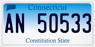CT license plate AN50533