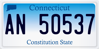 CT license plate AN50537