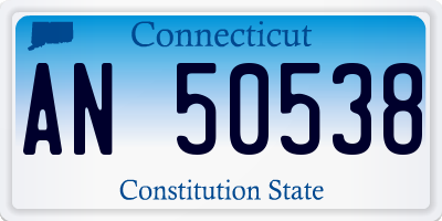 CT license plate AN50538