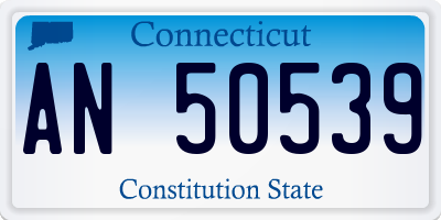 CT license plate AN50539