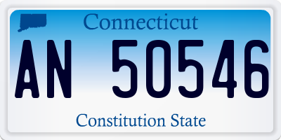 CT license plate AN50546