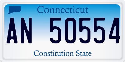CT license plate AN50554