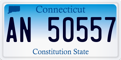 CT license plate AN50557