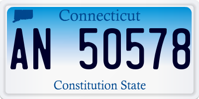 CT license plate AN50578