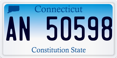 CT license plate AN50598