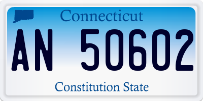 CT license plate AN50602
