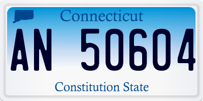 CT license plate AN50604