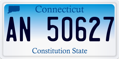 CT license plate AN50627