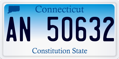 CT license plate AN50632