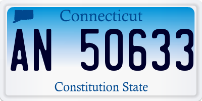 CT license plate AN50633