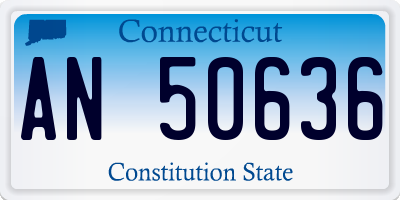 CT license plate AN50636