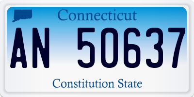 CT license plate AN50637