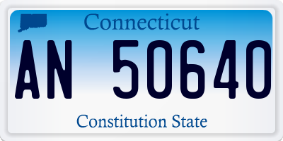 CT license plate AN50640