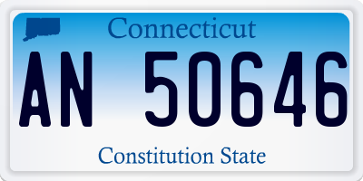CT license plate AN50646