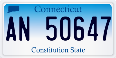 CT license plate AN50647