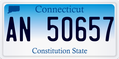CT license plate AN50657