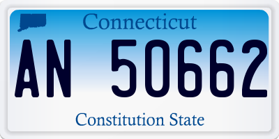 CT license plate AN50662