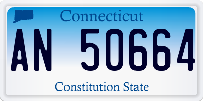 CT license plate AN50664