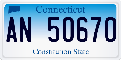 CT license plate AN50670