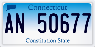 CT license plate AN50677