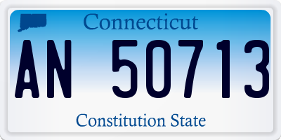 CT license plate AN50713