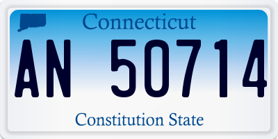 CT license plate AN50714