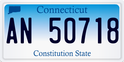 CT license plate AN50718