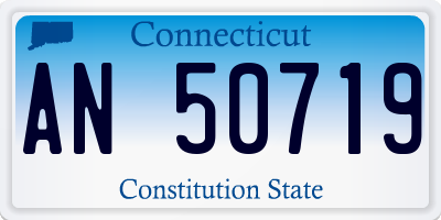 CT license plate AN50719