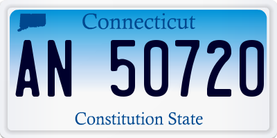 CT license plate AN50720