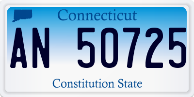 CT license plate AN50725