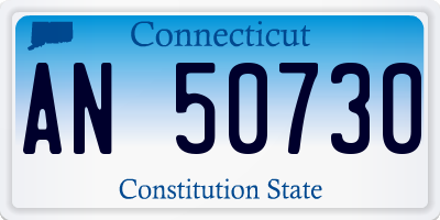 CT license plate AN50730