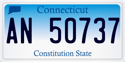 CT license plate AN50737